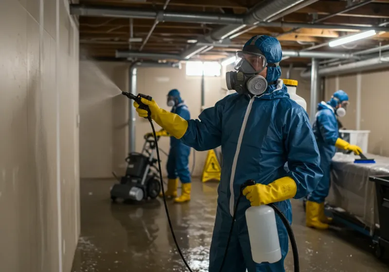 Basement Sanitization and Antimicrobial Treatment process in Wynantskill, NY