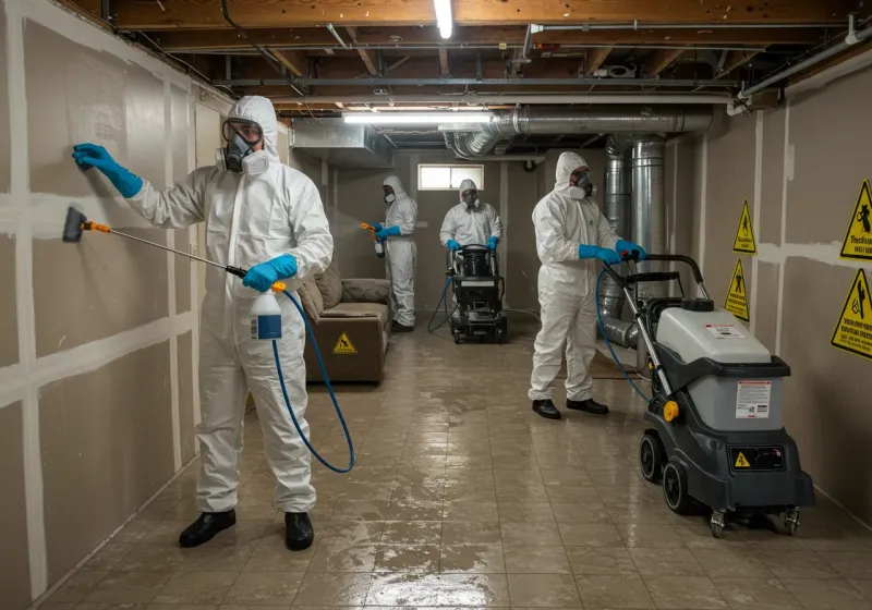 Basement Moisture Removal and Structural Drying process in Wynantskill, NY